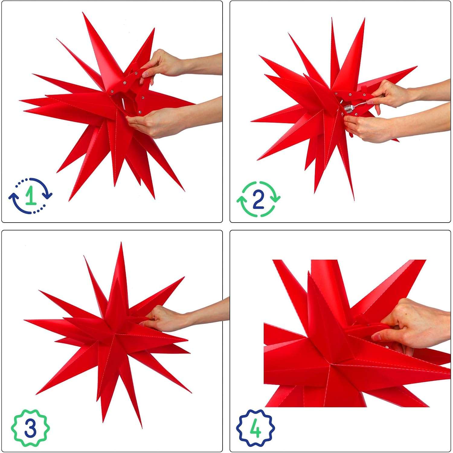 Lampa świąteczna Qijieda Gwiazda 11 - 20 lampek