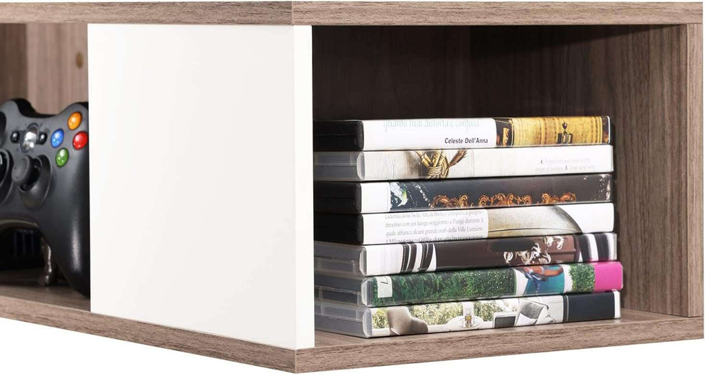 Szafka wisząca RTV FITUEYES 100 cm biało-dębowa