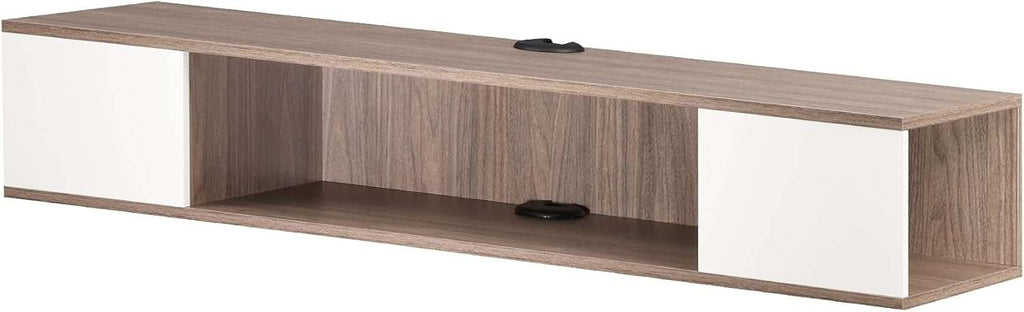 Szafka wisząca RTV FITUEYES 100 cm biało-dębowa