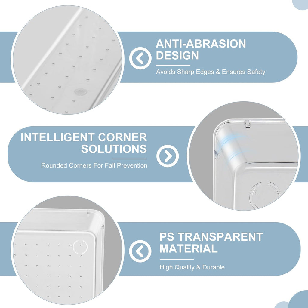 Organizer do szuflady 16 el zestaw 5 rozmiarów przezroczysty