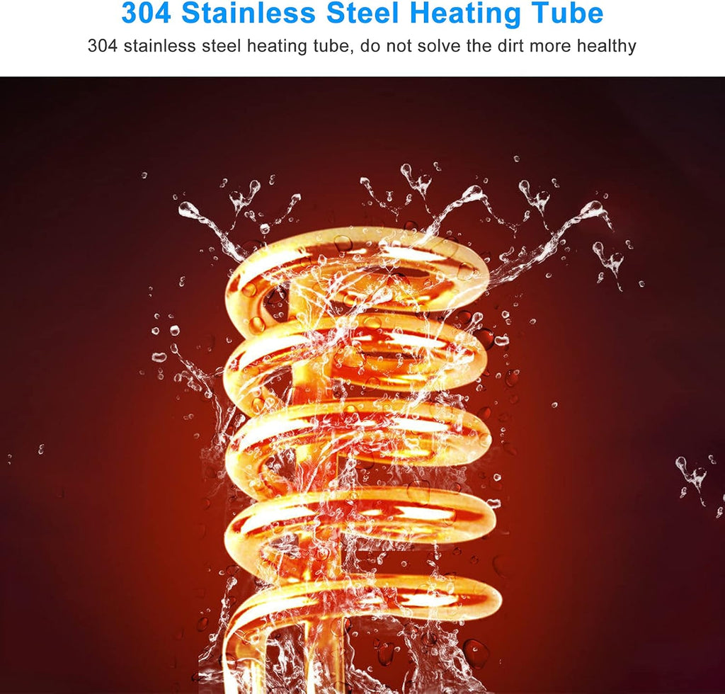 Elektryczny kran z podgrzewaczem 3000W, LED, obracany 360°