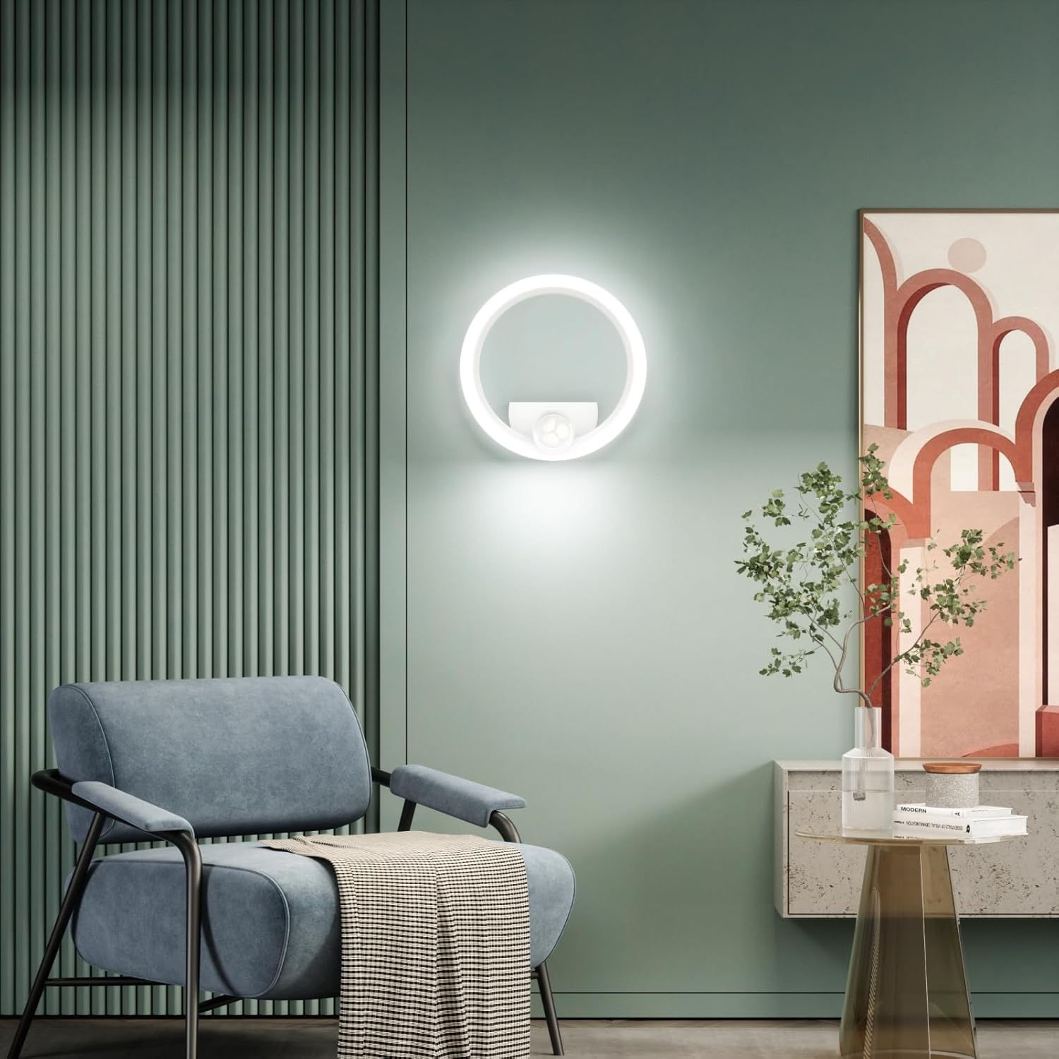 Kinkiet LED RUYI 1R 12W okrągła lampa ścienna 3 barwy biała