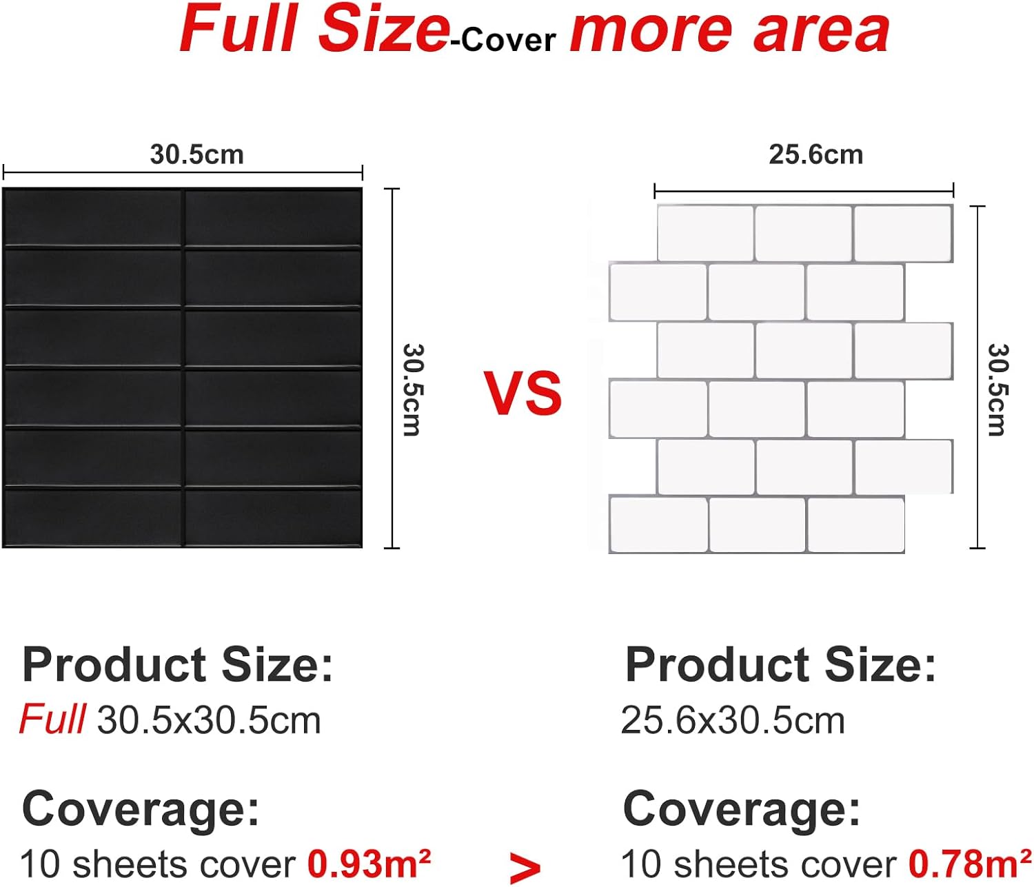 Płytki ścienne 3D WoStick  czarne 10szt samoprzylepne do kuchni łazienki