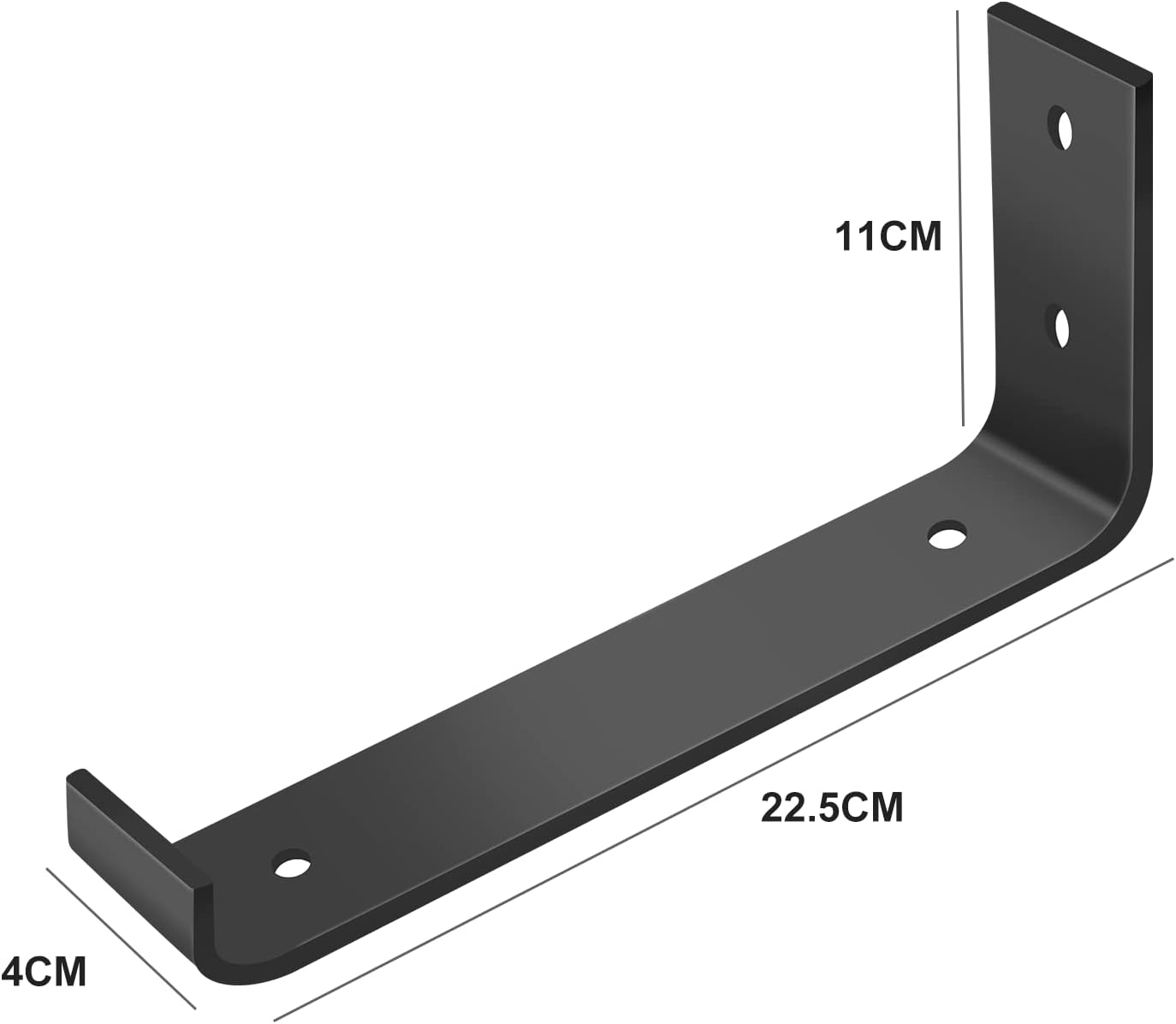 Wsporniki półki ścienne metalowe czarne 4 szt mocne stal