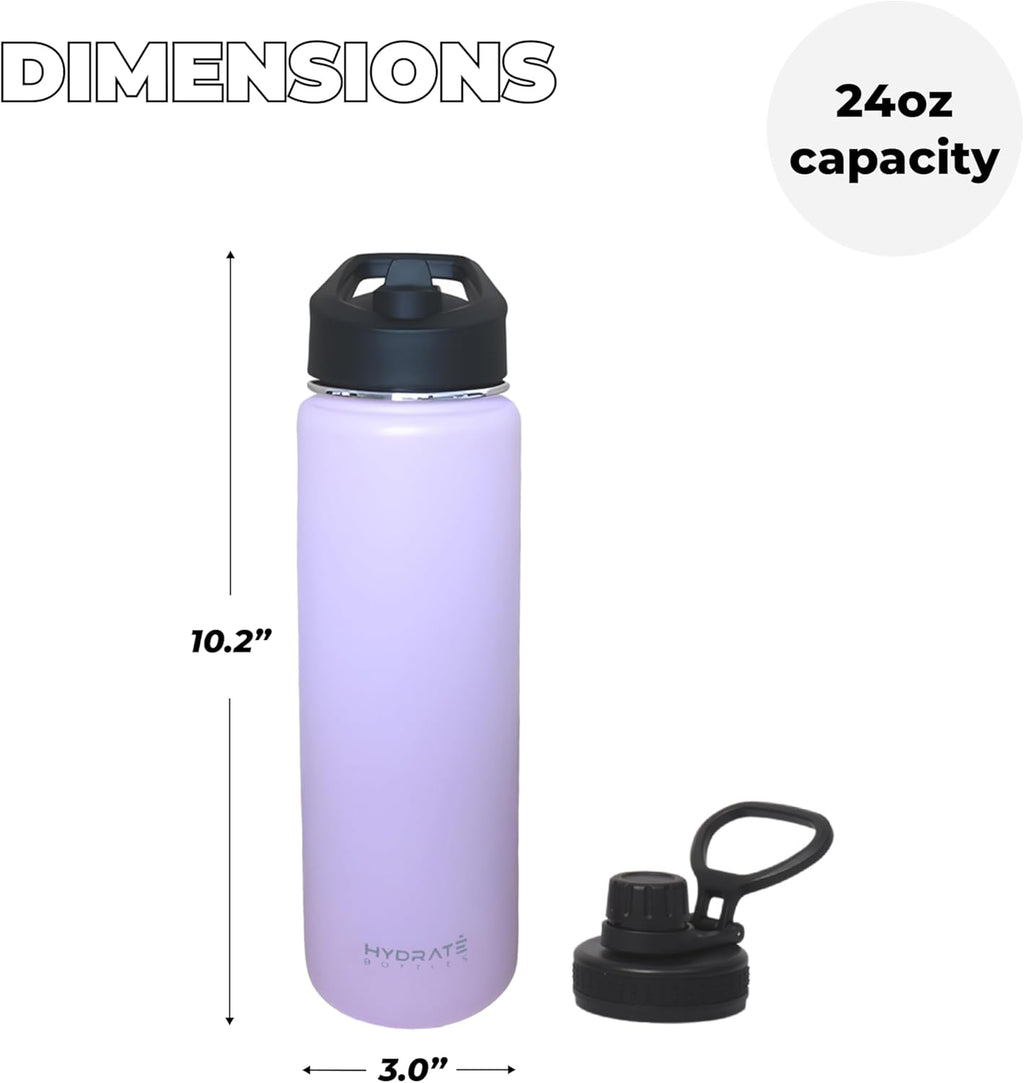 Bidon termiczny 700ml stalowy 2 nakrętki butelka na wodę zimne ciepłe