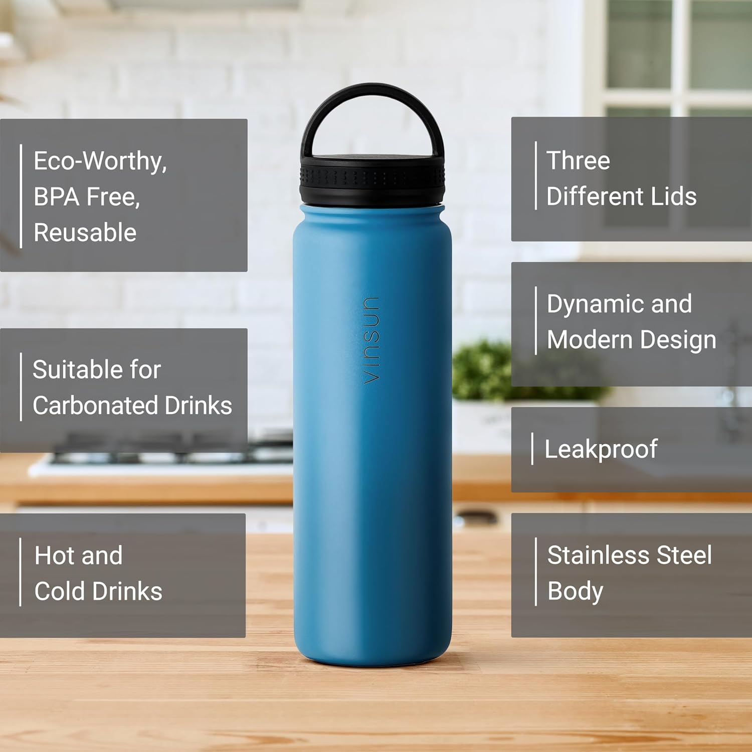 Butelka 750 ml, niebieska