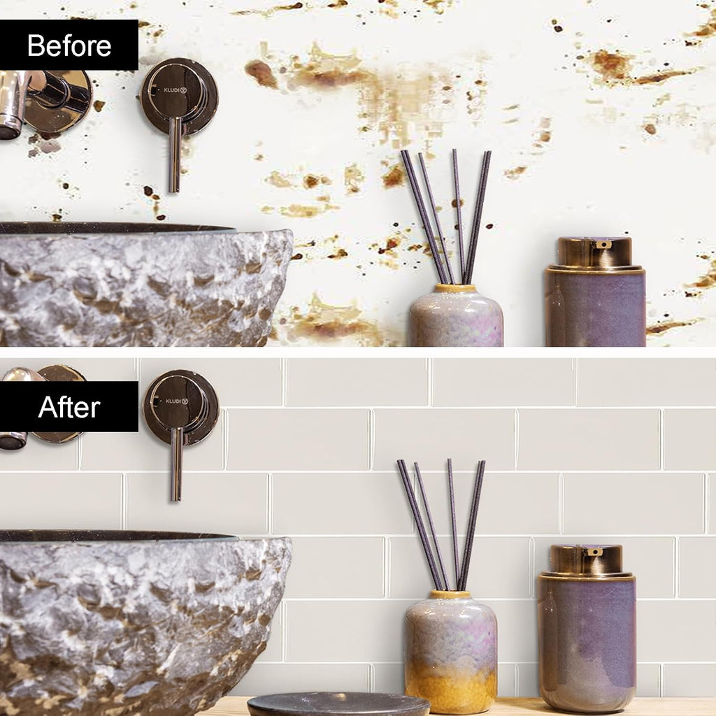 Płytki samoprzylepne 3D WoStick 10szt retro beżowe 29x21 kuchnia łazienka