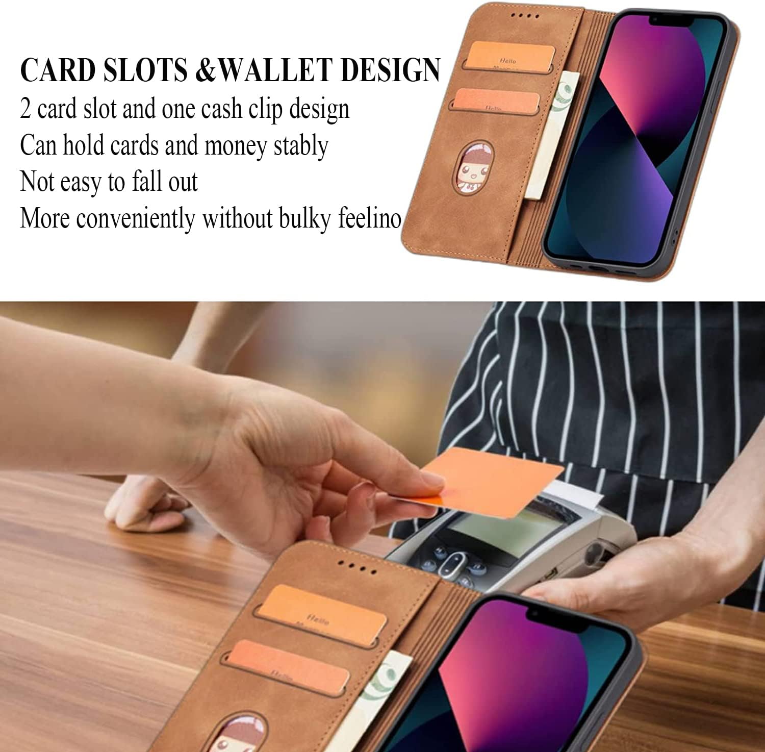 S. Dawezo Etui iPhone 13 Pro Max Skóra PU