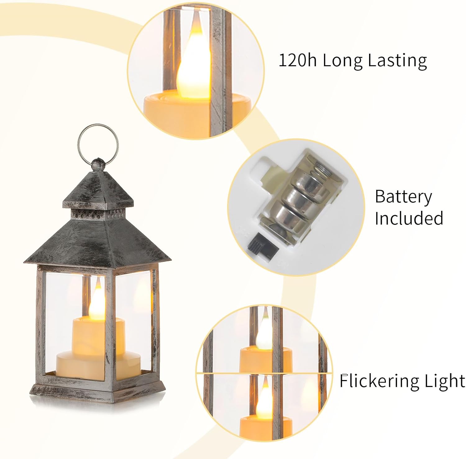2x Dekoracyjna latarnia LED