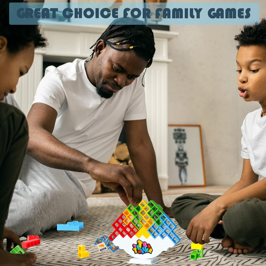 GRA EDUKACYJNA UKŁADANKA TETRA TOWER DLA DZIECI WIEŻA 3D TETRIS