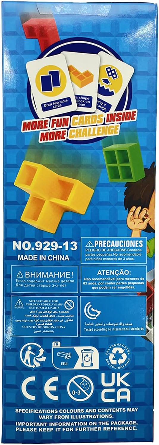 GRA EDUKACYJNA UKŁADANKA TETRA TOWER DLA DZIECI WIEŻA 3D TETRIS