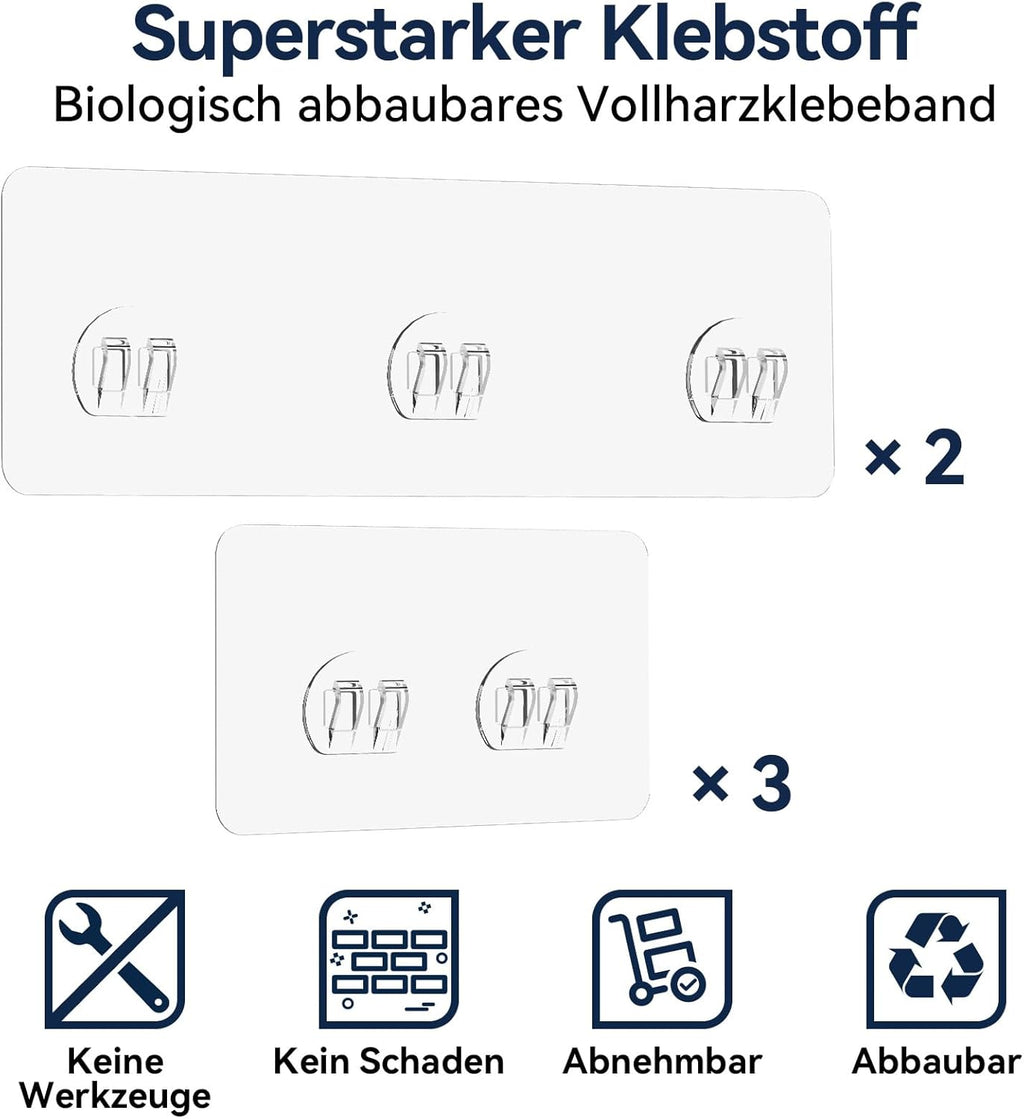 Półki prysznicowe YASONIC YS-K-420 5 szt bez wiercenia czarne organizer