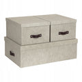 BIGSO BOX - INGE - Zestaw 3 pudełek na dokumenty - lniany