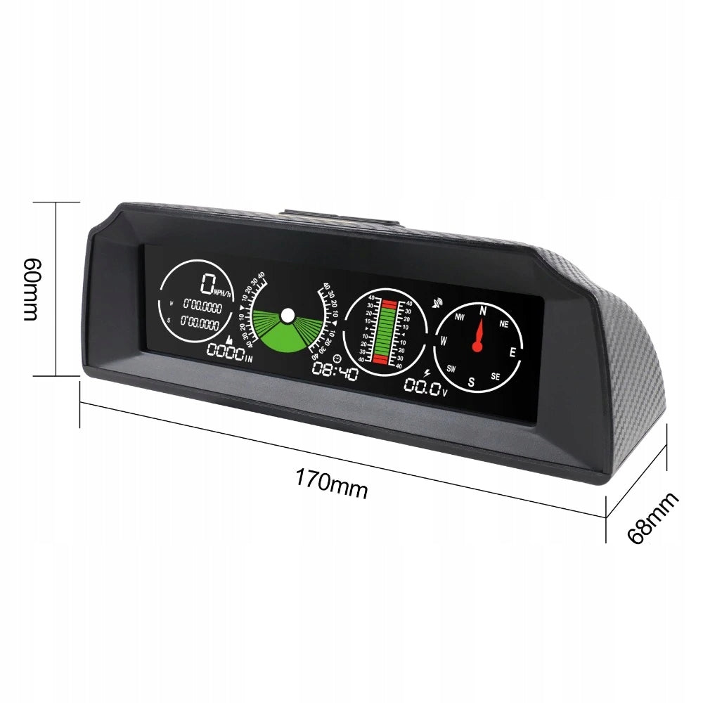 PRZECHYŁOMIERZ PODŚWIETLANY LCD
