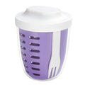 Pojemnik na owoce 650 ml z sitkiem i widelcem lunchbox kubek