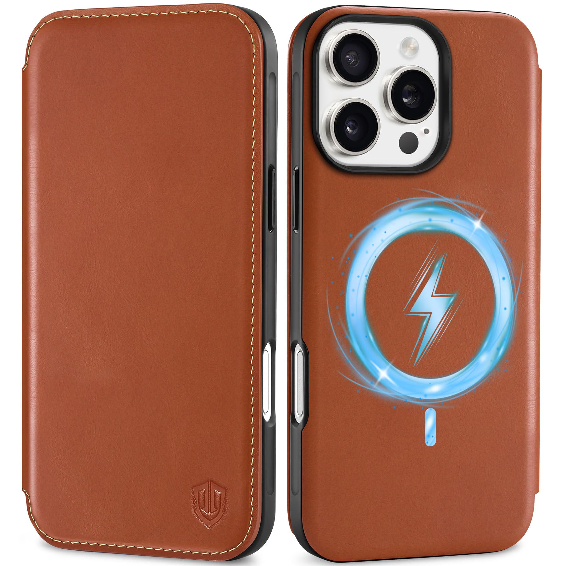 Etui skórzane iPhone 16 Pro czarny