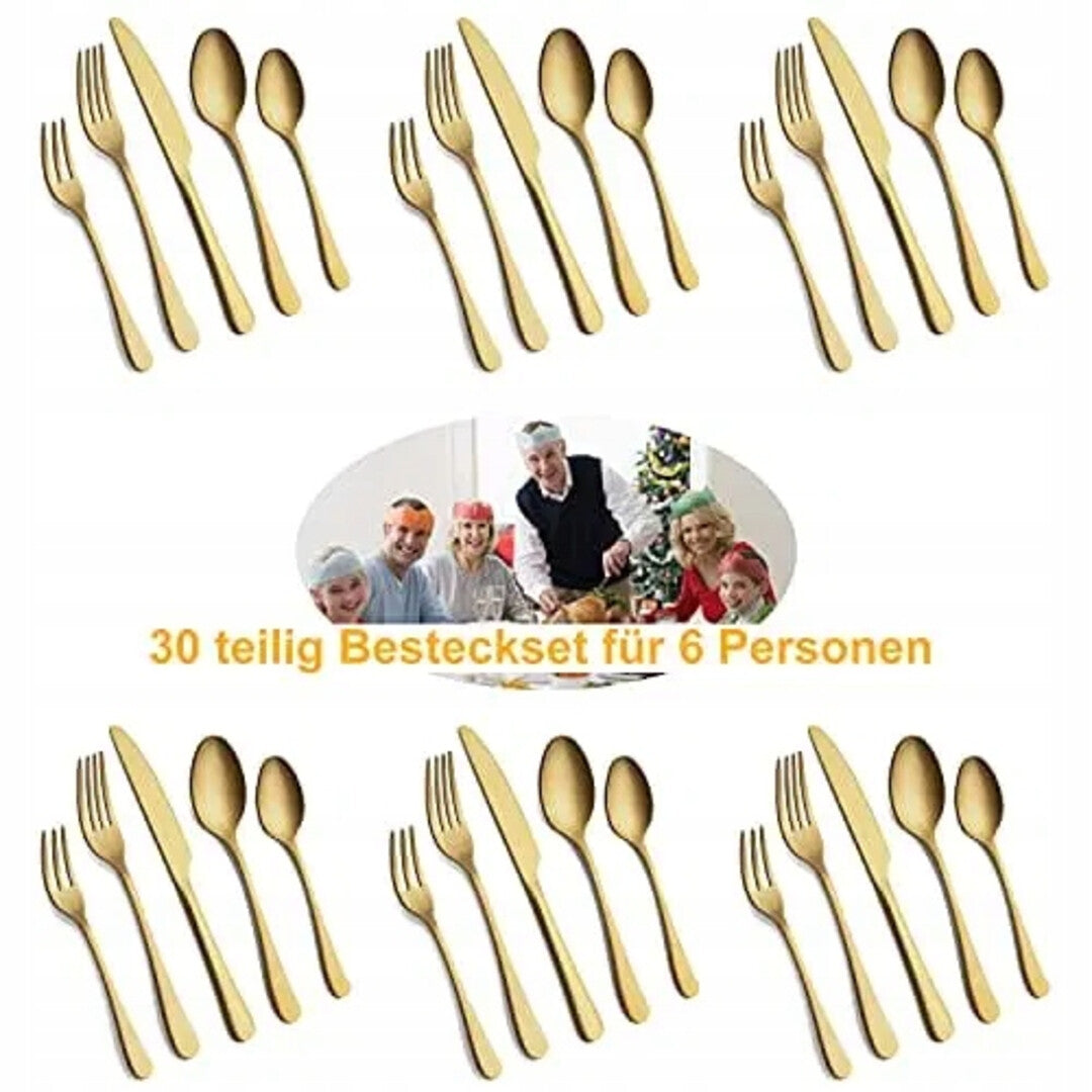 Zestaw sztućców BEWOS dla 6 osób 30-częściowy zestaw