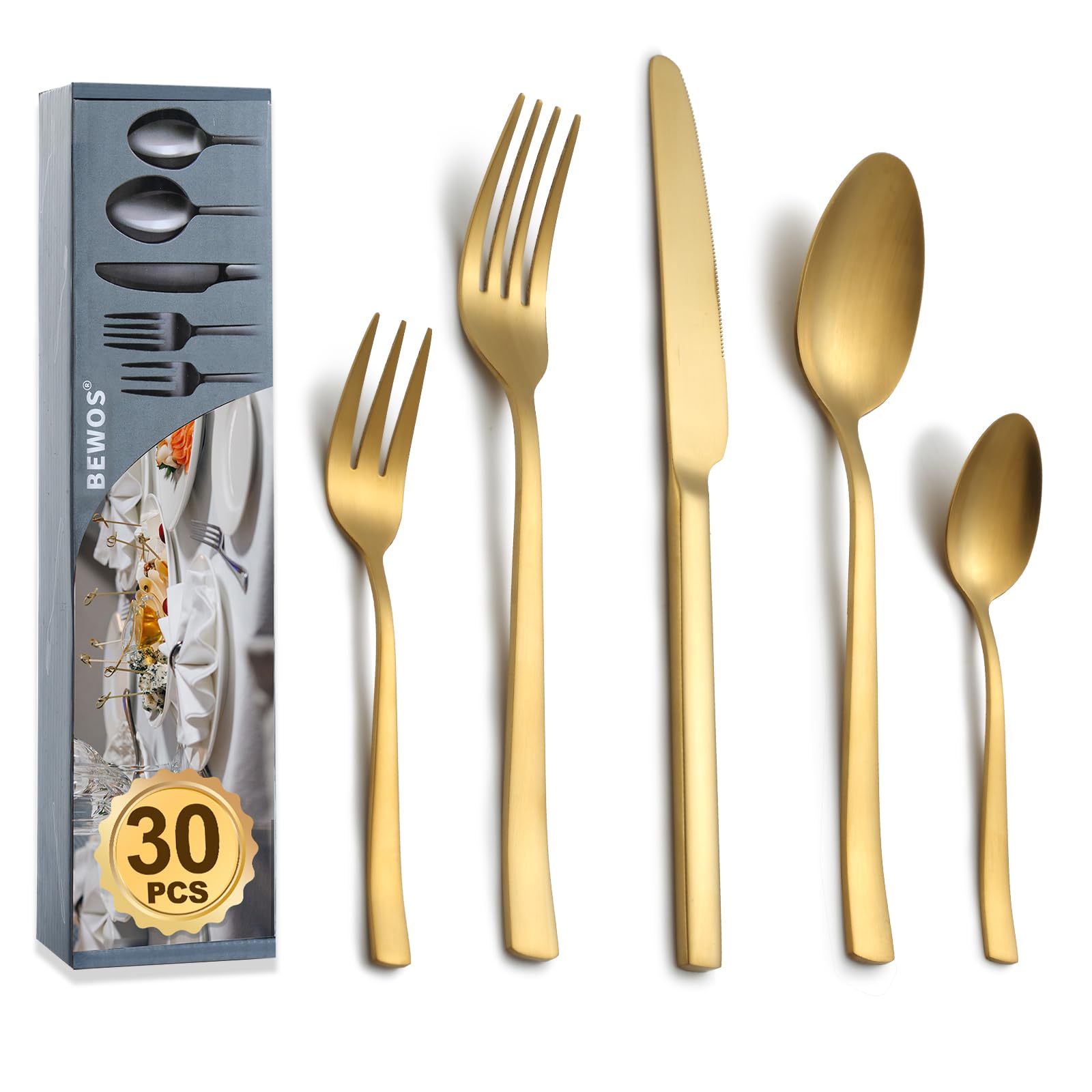 Zestaw sztućców BEWOS dla 6 osób 30-częściowy zestaw