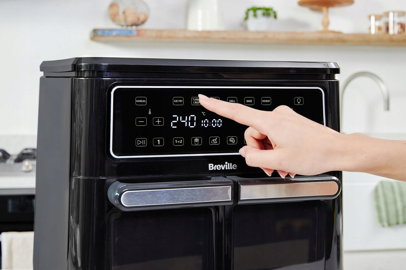 Frytkownica beztłuszczowa Breville VDF130X 11L 2400W Air Fryer dual zone