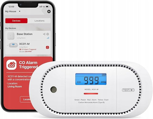 Czujnik X-Sense XC01-M alarm dźwiękowy, wyświetlacz