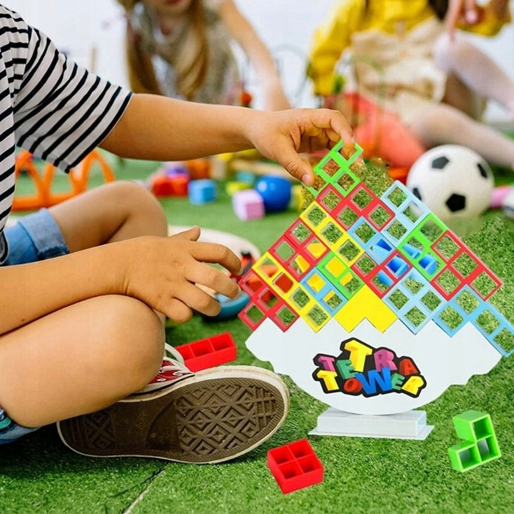 GRA EDUKACYJNA UKŁADANKA TETRA TOWER DLA DZIECI WIEŻA 3D TETRIS