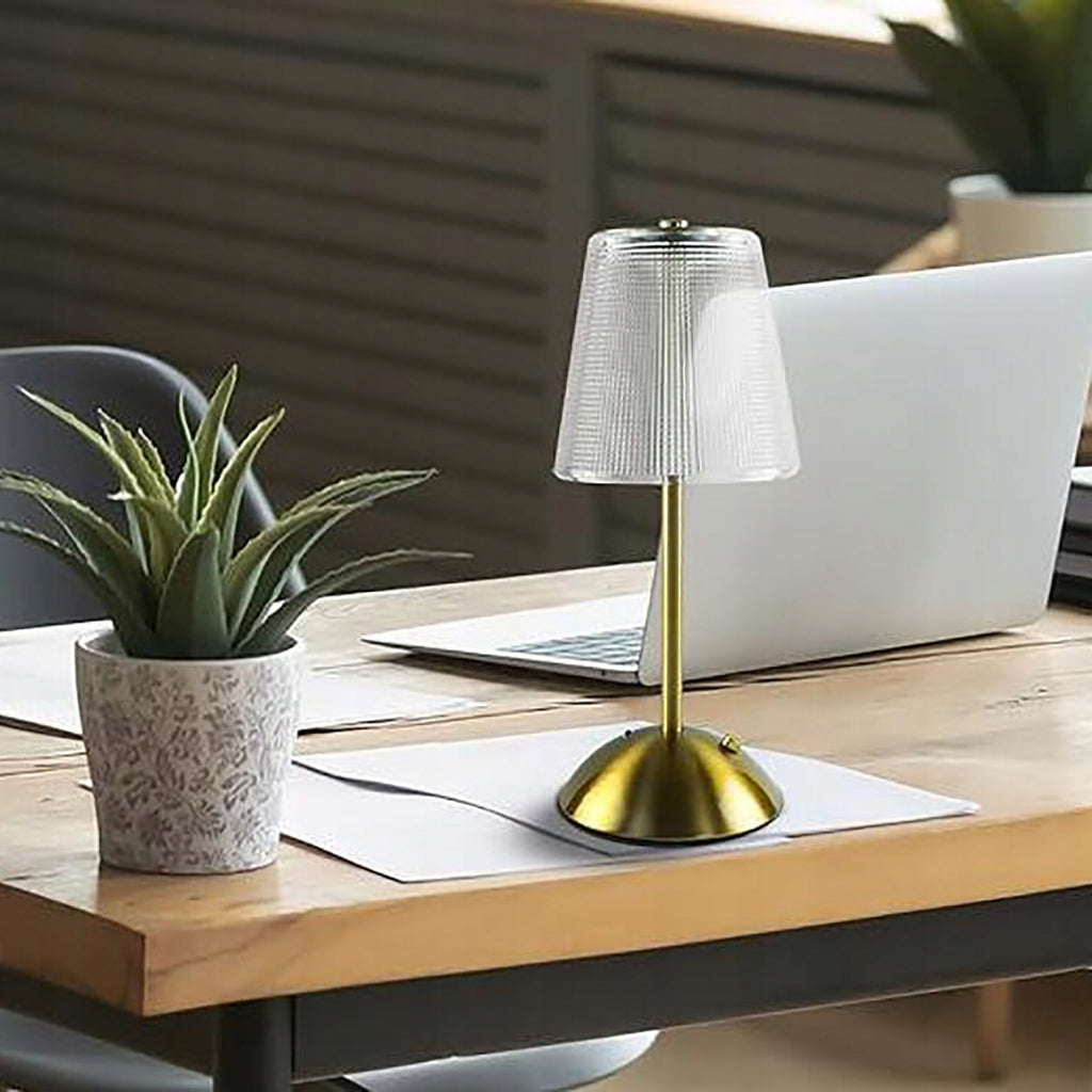 KRYSZTAŁOWA LAMPKA NOCNA STOŁOWA LED USB