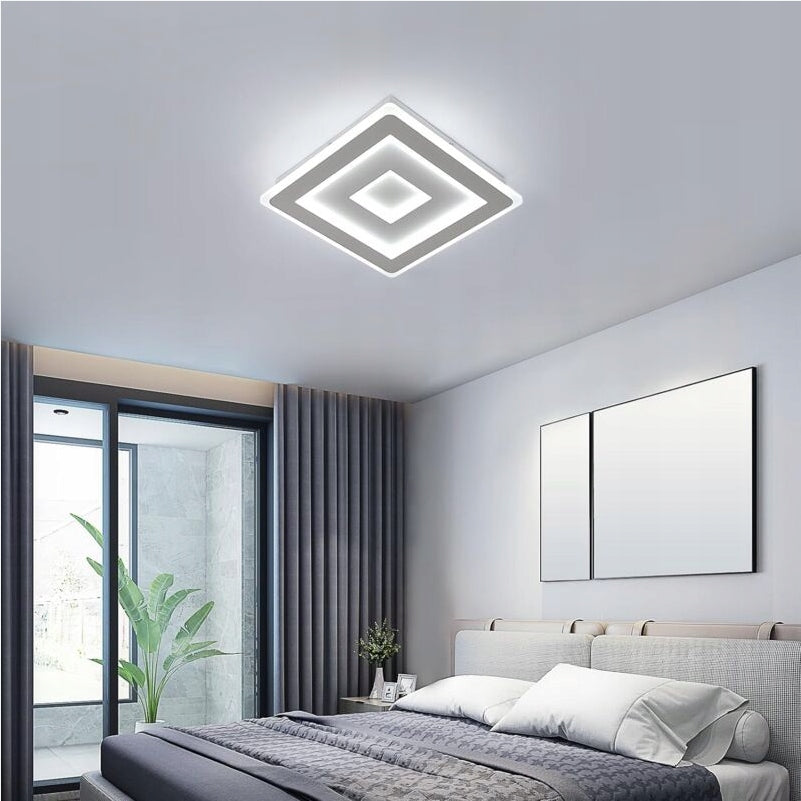 LAMPA SUFITOWA PLAFON LED BIAŁY 6500K 40W DO SALONU